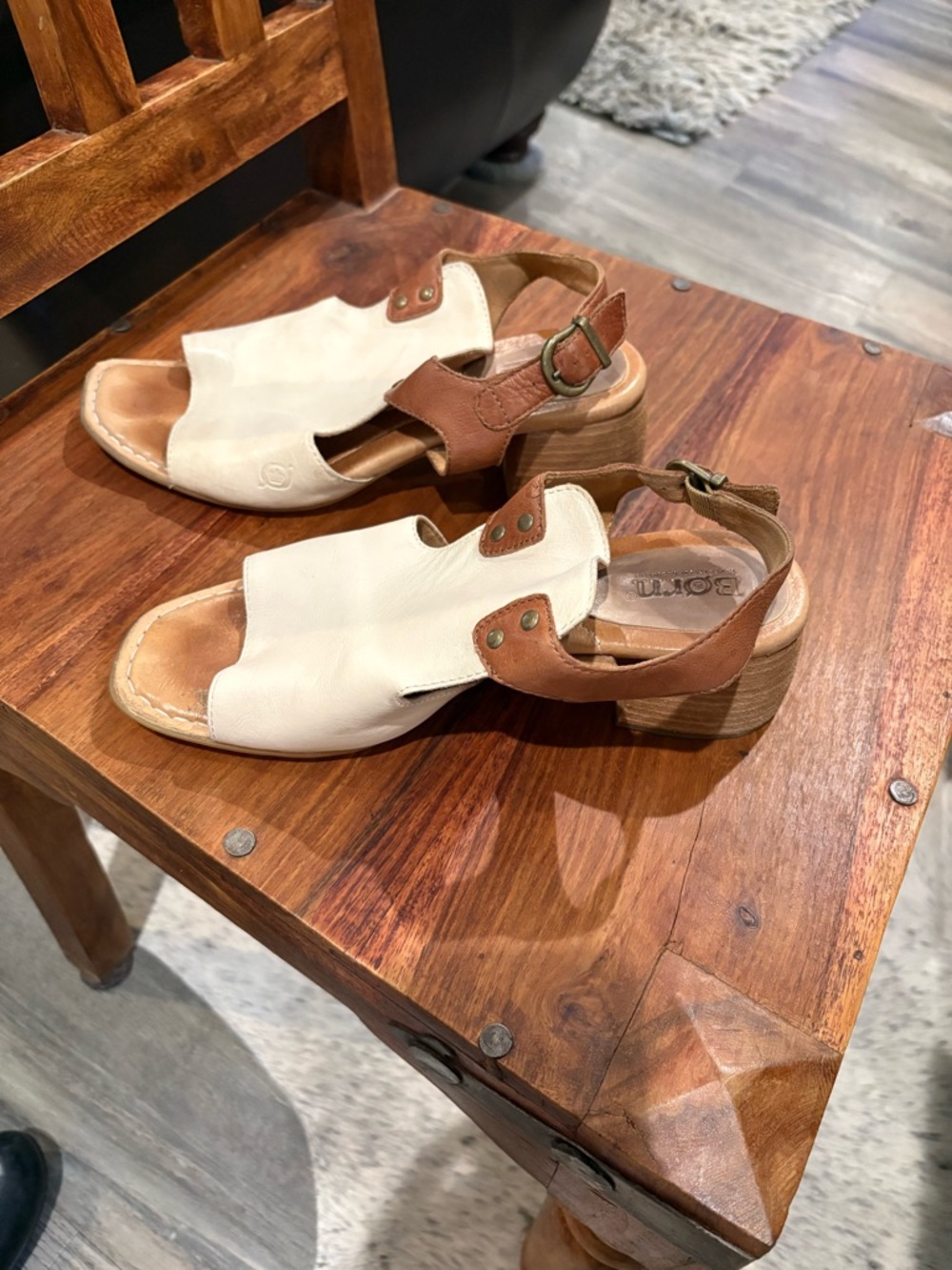 Born Women’s Cognac Leather Slide Mules